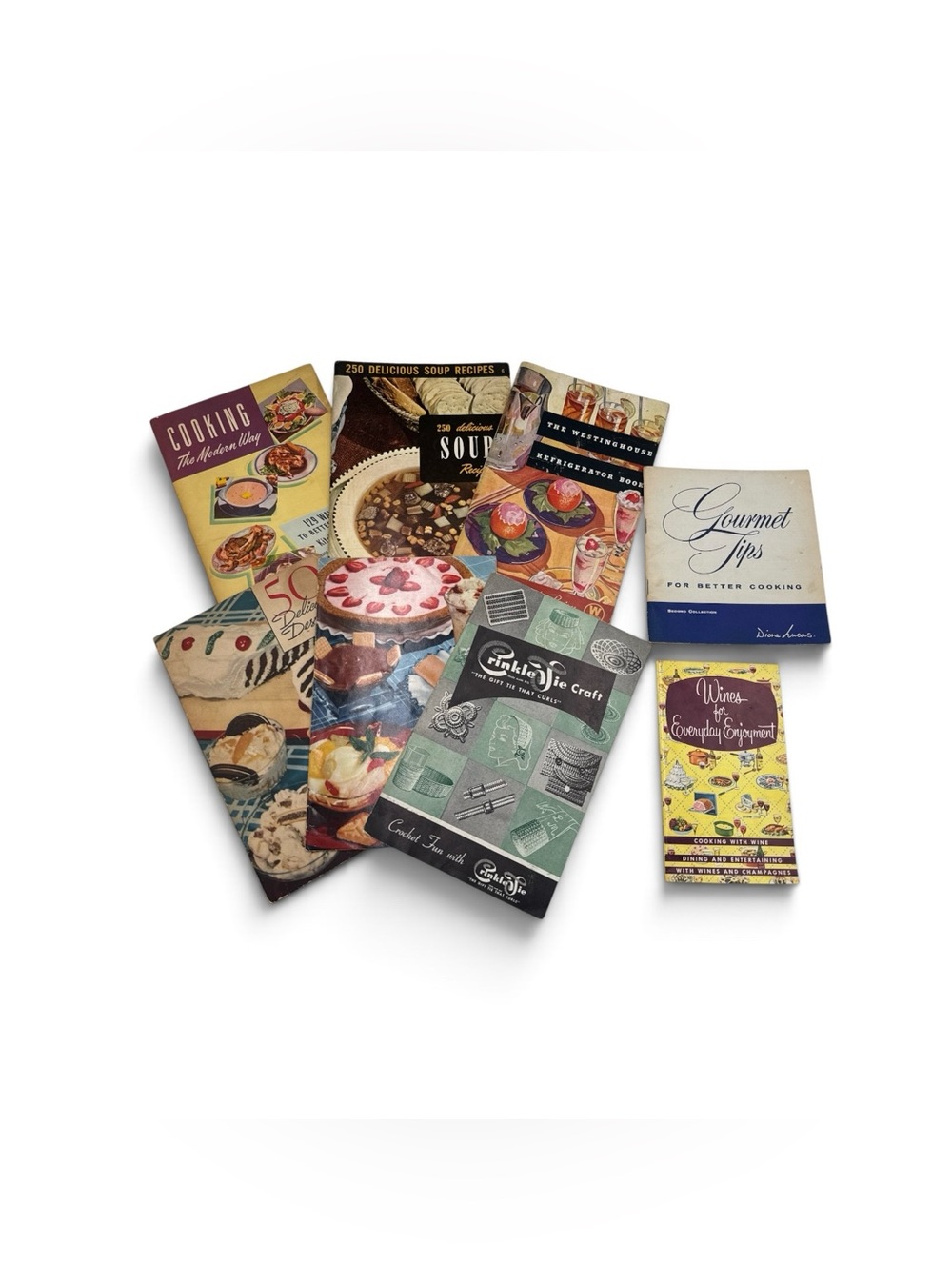 Vintage 1930s-1950s Cookbook & Hostess Pamphlet Lot of 8 Mid Century Recipes
